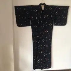 ウール着物 絣模様 しつけ付き