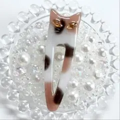 三毛猫　ヘアクリップ