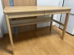MUJI 無印 オーク 無垢材デスク（引出・足元棚付)