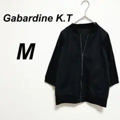 ⭐️ギャバジンKT⭐️七分袖シアーブルゾン　ブラック　M ジャンパー　羽織り