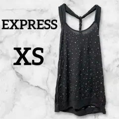 EXPRESS【XS】ダークグレー タンクトップ XS ストレッチ スポーツ 夏