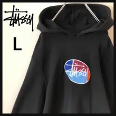 【STUSSY】ステューシー パーカー 黒 L ブラック オーバーサイズ 人気