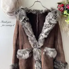 ディノス カーラCara ★エコファー ラムレザージャケット M レディース