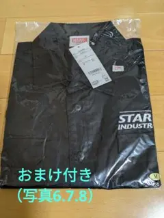 MARVEL　スタークインダストリーズ　ワークシャツ　Mサイズ　黒色　おまけ付き