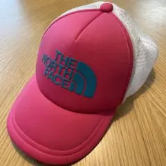 美品　ザノースフェイス　キッズ　キャップ　ピンクＫＭサイズ