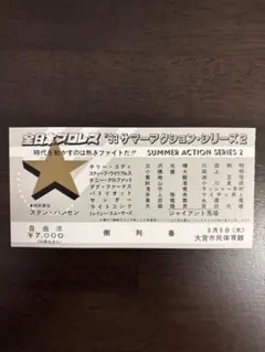 全日本プロレス '93 サマーアクションシリーズ 2 チケット半券