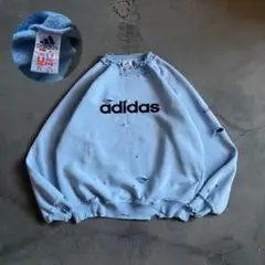 old adidas”万国旗“トルコ製“XO”刺繍ロゴ“ボロスウェット