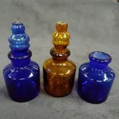 昭和レトロ　ガラス製　薬瓶　3個セット