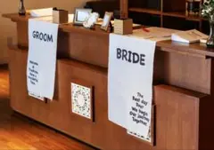 結婚式受付用タペストリーGROOM BRIDE