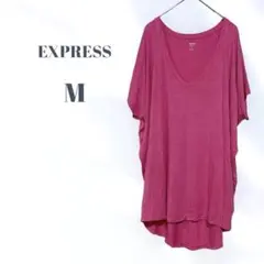 レア✨EXPRESS ピンク Vネックカットソー M トップス