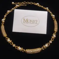 MONET　モネ　ゴールド　ネックレス　 チェーン　ペンダント　ヴィンテージ