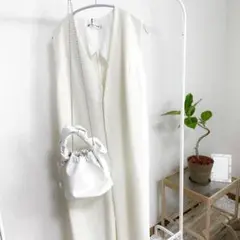 【White】Vネックオールインワン オーバーオール サロペット