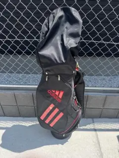 adidas キャディバッグ 黒 赤