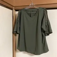 83 袖レース切り替えカットソー
