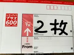 ２枚　レターパックプラス 600