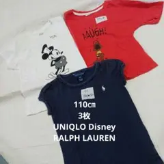 110㎝ 半袖 ３枚 UNIQLO Disney RALPH LAUREN