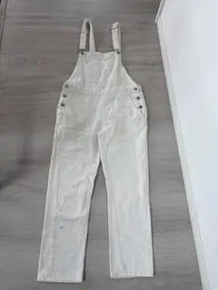 ホワイトデニム サロペット