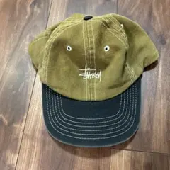 Stussy コーデュロイキャップ オリーブ/ブラック