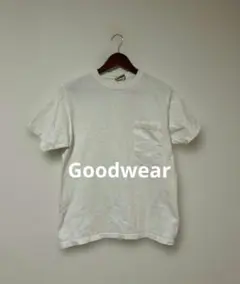 Goodwear アメリカ製 半袖 クルーネック ポケットＴシャツ ホワイト Ｍ