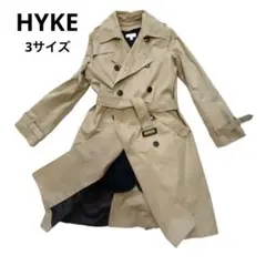 HYKE ハイク ロングトレンチコート ベージュ 3サイズ