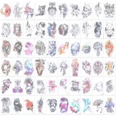 多様なデザインのタトゥーシールセット