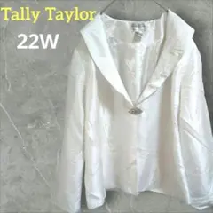 Tally Taylor【22W】ホワイトジャケット 薄手 肩パットあり レトロ