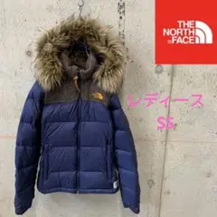 大幅値下げ!ノースフェイス ハリスツイード ダウン ネイビー レディースXS