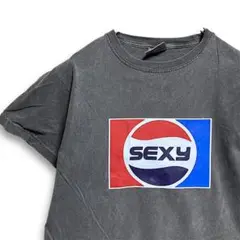 BiBO ネタ Tシャツ 古着 グレー ペプシ セクシー Sexy 企業 エロ