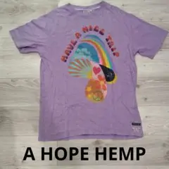 値下げ！AHOPE HEMP 半袖Tシャツ　メンズ　ホープヘンプ　きのこ柄