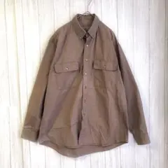エムシージーンズ　メンズ　シャツ　【M】 カーキー　長袖　胸ポケット