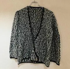 新品　手編み　カーディガン　 ブラック グレー 　メンズ　レディース　暖かい