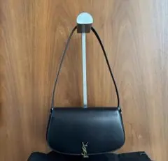 YSL ブラックレザー ショルダーバッグ