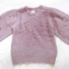 新品 ニット トップス ピンク 半袖ニット かわいい 完売 ロザリームーン