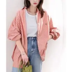 試着のみ。クラシカルエルフ 大きいサイズ XL シャツ ストライプ