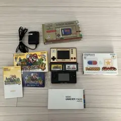 ゲームボーイミクロ本体+充電器+カセット2本+GAME&WATCH