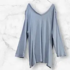 J-ILL ライトブルー Vネック Tシャツ Lサイズ