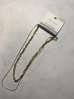 BAYFLOW ゴールド ステンレス チェーンネックレス 約30cm