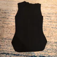 25SS新作mameブラック ノースリーブ トップス