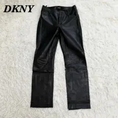美品 DKNY 90s 本革 レザーパンツ ブラック W30 美品 DKNY 90s 本革 レザーパンツ ブラック W30