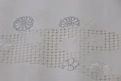【汕頭刺繍】クリーム地に花と紅葉