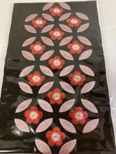 振袖 成人式に 梅七宝刺繍半衿とパール重ね衿 黒赤ピンク 半襟 伊達襟