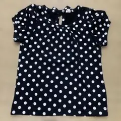 ドット柄　白黒　Tシャツ 90