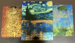 ダイソー　カードミラー　鏡　絵画　4枚セット