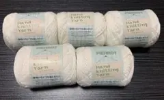 ぴえろのけいと シャイン・コットン 5個セット ホワイト