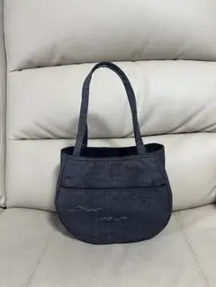 ダークグレー シンプル トートバッグ ハンドメイド