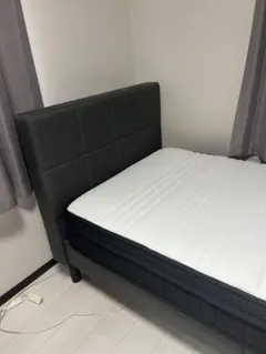 シングルベッドダークグレー