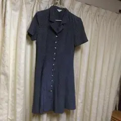ドット柄 半袖シャツワンピース サイズ160