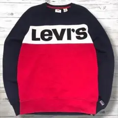 Levi's スウェット デカロゴ ネイビー×レッド M 0318