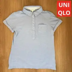 UNIQLO ボタンダウン半袖ポロシャツ　ライトブルー　Lサイズ