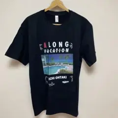 ロングバケーションプリントTシャツ 2XL ブラック/お盆セール‼️